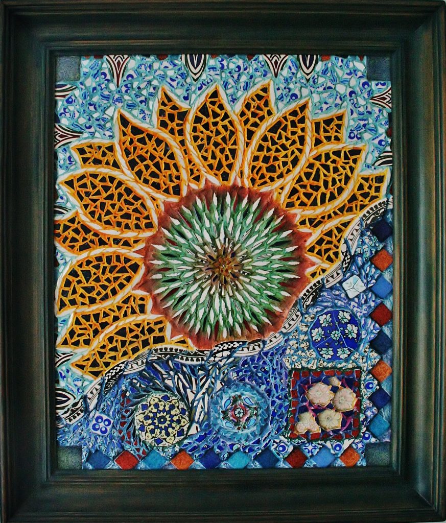 Handmade framed mosaic