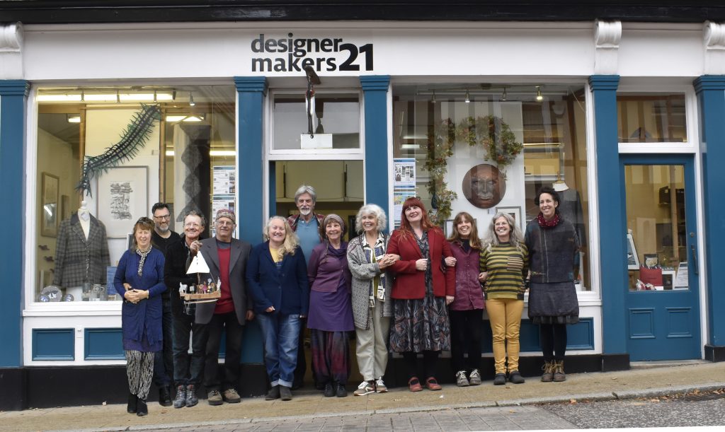 members of designermakers21 standing outside 21 St Nicholas Street